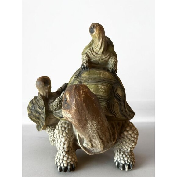 Mother Turtle Figurine With Babies Realistic Resin Sculpture For Home Décor - Picture 6 of 8